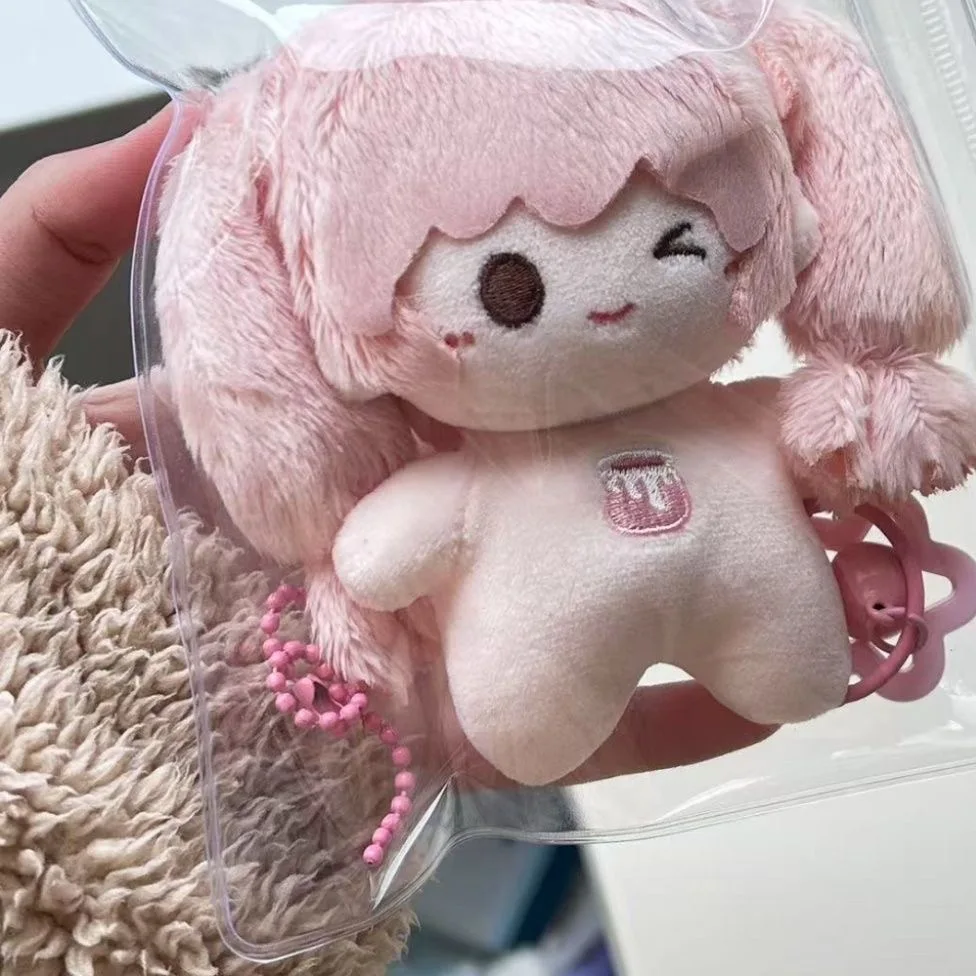 Cute 10cm Cosplay Attribute Sweet Bean Naked Baby Cotton Doll Birthday Gift Pink Cartoon Girl Heart