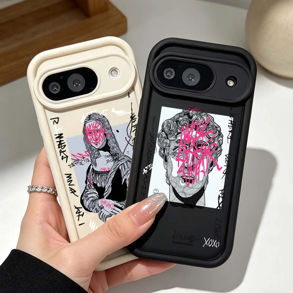 

Art Ancient Statue Sketch For Google Pixel 10 9 8 7 9a 8a 7a Pro XL Eye Ladder Phone Case Cover