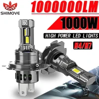 Cabezal de faro LED H7 H4 para coche, 1000000LM, Canbus, bombillas para faros de motocicleta, focos de alta potencia, lámpara, luces antiniebla de 12V y 24V