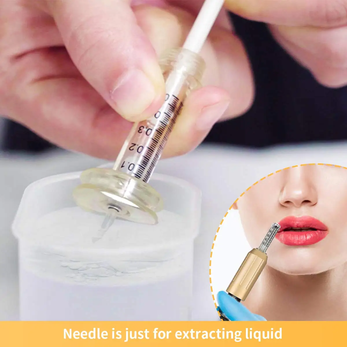 0.3/0.5ml Disposable Sterile Ampoule Moisture Head Hyaluronic Pressurized Pen High Pressure Syringe Beauty