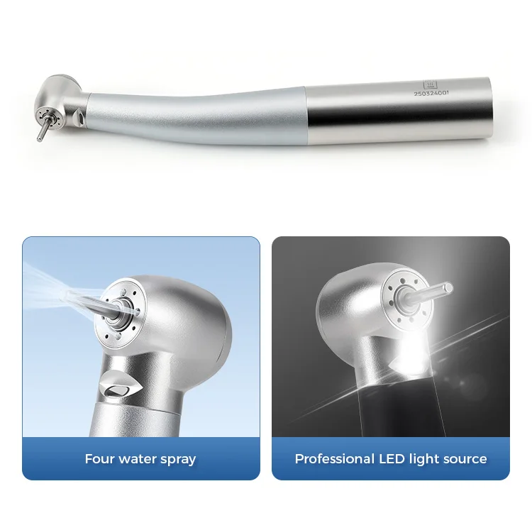 AZDENT Dental LED-Faseroptik-Hochgeschwindigkeits-Handstück, passend für KAVO Standardkopf, 4-fach Wasserspray, Keramiklager, Druckknopf-Werkzeug – Detail 6