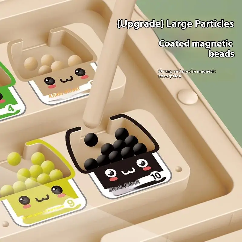 1 Set Grappige Montessori Magnetische Kleur Sorteren Games 2 In 1 Magnetische Kid's Concentratie Training Speelgoed Houten Positionering spel