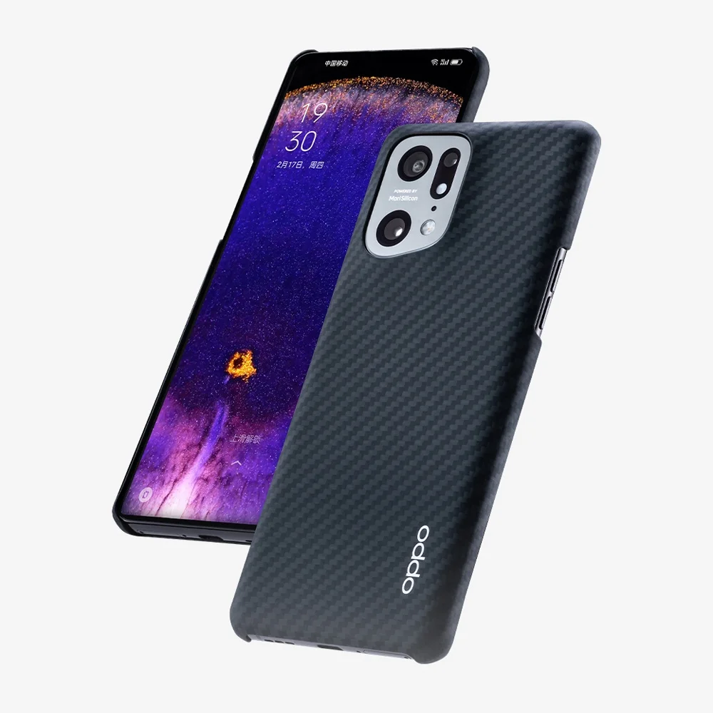 Original Carbon Fiber Case  for OPPO Find X5 Pro Ultra Thin Kevlar Aramid Protective Cover for Find X5