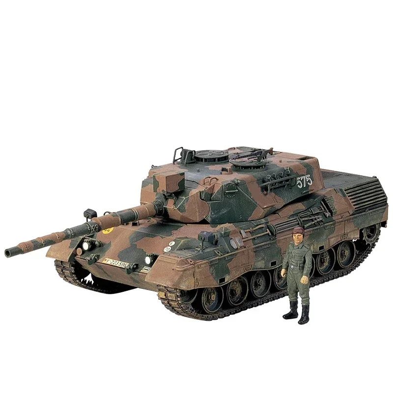 TAMIYA 35112 1/35 West German Tank Leopard A4 Military Assembled Scale Model Kit DIY Toy, Collection Birthday Gift