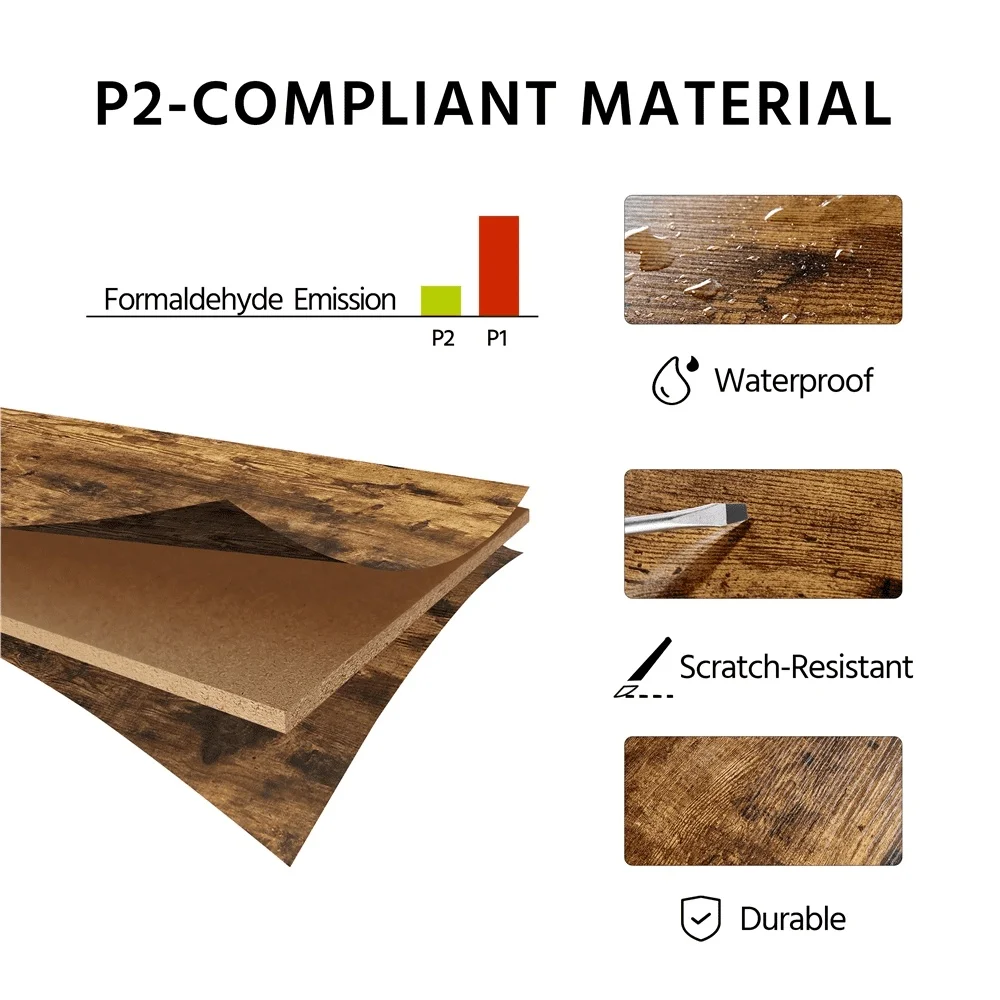 Backless Bar Stool Set of 2 Pub Height Stools with Metal Frame Rustic Industrial Design Kitchen Cafe Dining Counter