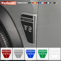 2 Pcs Door Side Fender Wing Sticker Matte Black Vinyl Decal For Chery Jetour T2 2023 2024 2025 Traveller Off Road 4x4 Accessorie