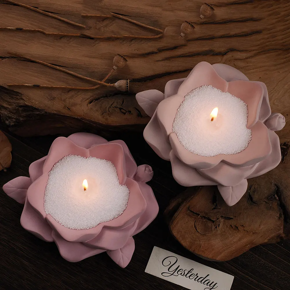 لتقوم بها بنفسك زهرة الايبوكسي الراتنج الجبس كاميليا منفضة سجائر قالب الاسمنت الطين شمعة حامل صابون قالب من السيليكون ديكور المنزل ،