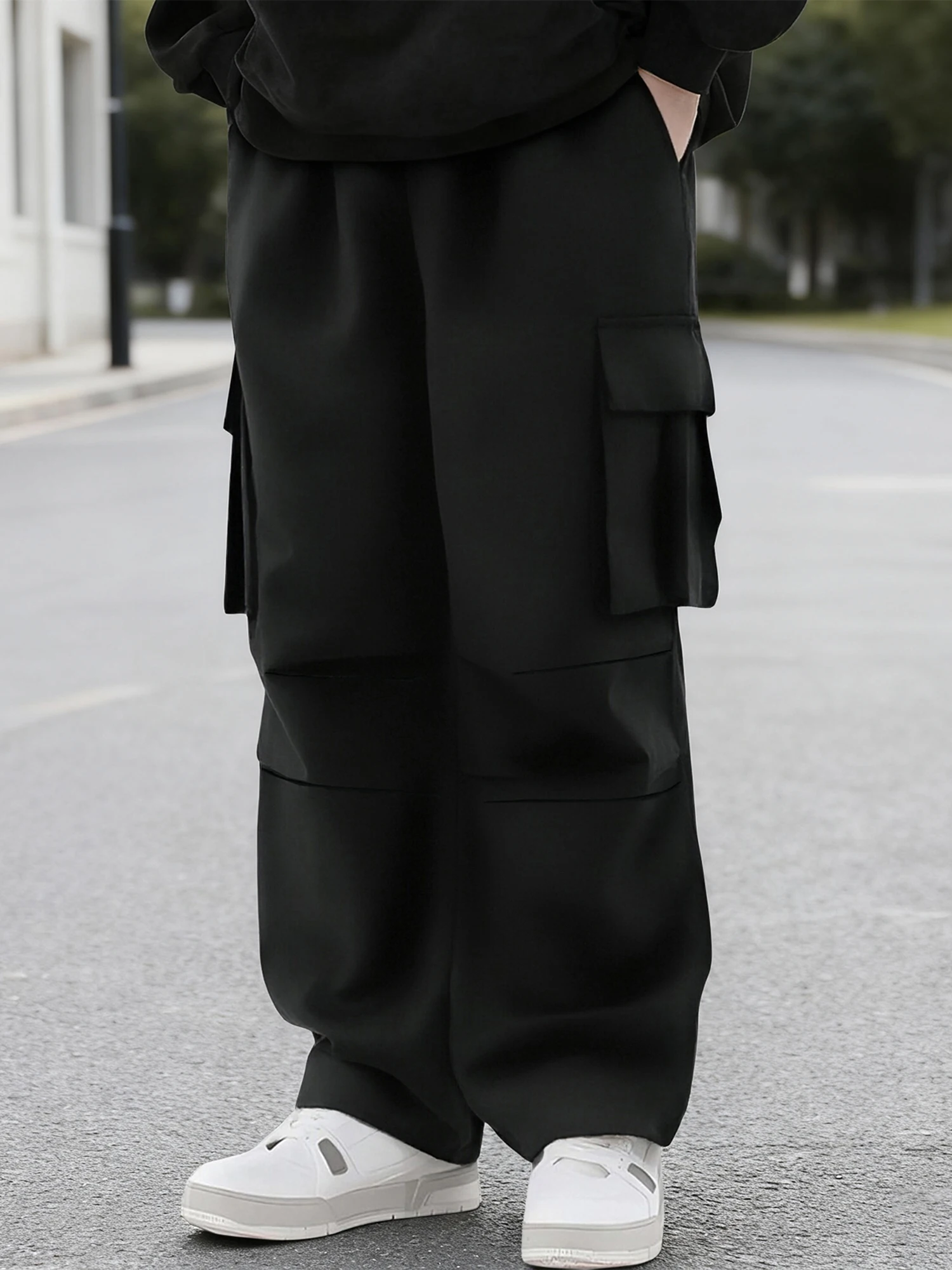 

Men s Casual Cargo Pants with Adjustable Drawstring Waist and Multiple Pockets for Everyday Comfort and Style