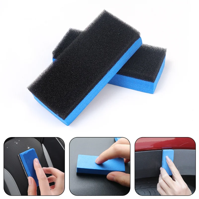 Cepillo de esponja de limpieza automática para superficie de pintura de coche, bloque de esponja Chapado en cristal, encerado, pulido, accesorios de