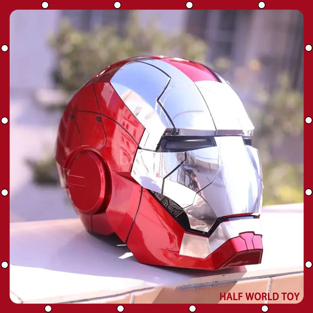 Железный человек MK5, шлем, война 1:1, машина Мстители, косплей, электрический, открывающийся, закрывающийся, китайский, английский, голосовой пульт дистанционного управления, игрушка, рождественский подарок