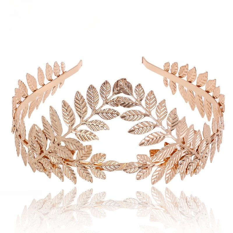 

Bridal Tiara Headband - Baroque Leaf Crown for Wedding Party & Birthday Gifts