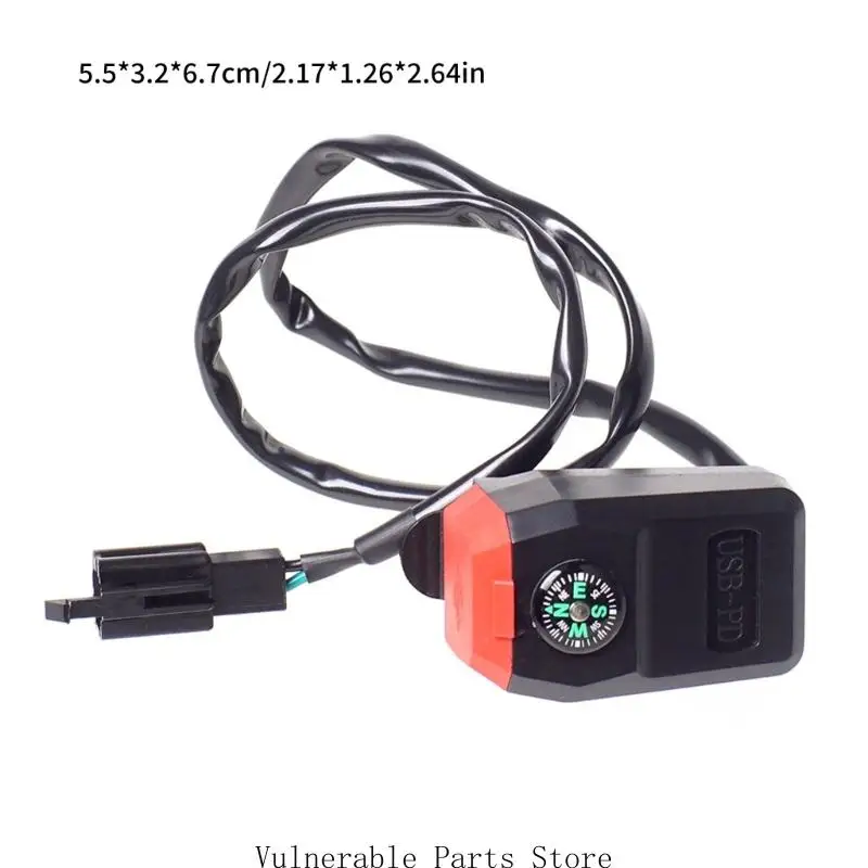 High Speed 5V3A Waterproof Motorcycle Phone Chargers Double USB Ports & Direction Included Double Usb Motorcycle Adapter for view 6