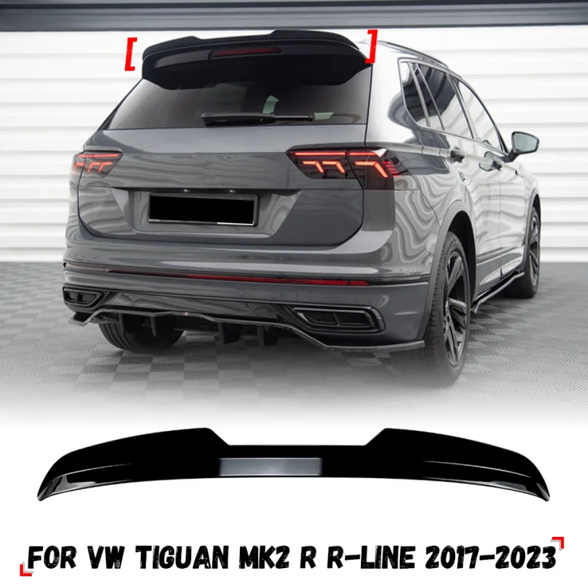 

Car Rear Roof Spoiler Wing For Volkswagen VW Tiguan MK2 R R-Line 2017-2023 Tail Spoiler Wings Auto Body Kits