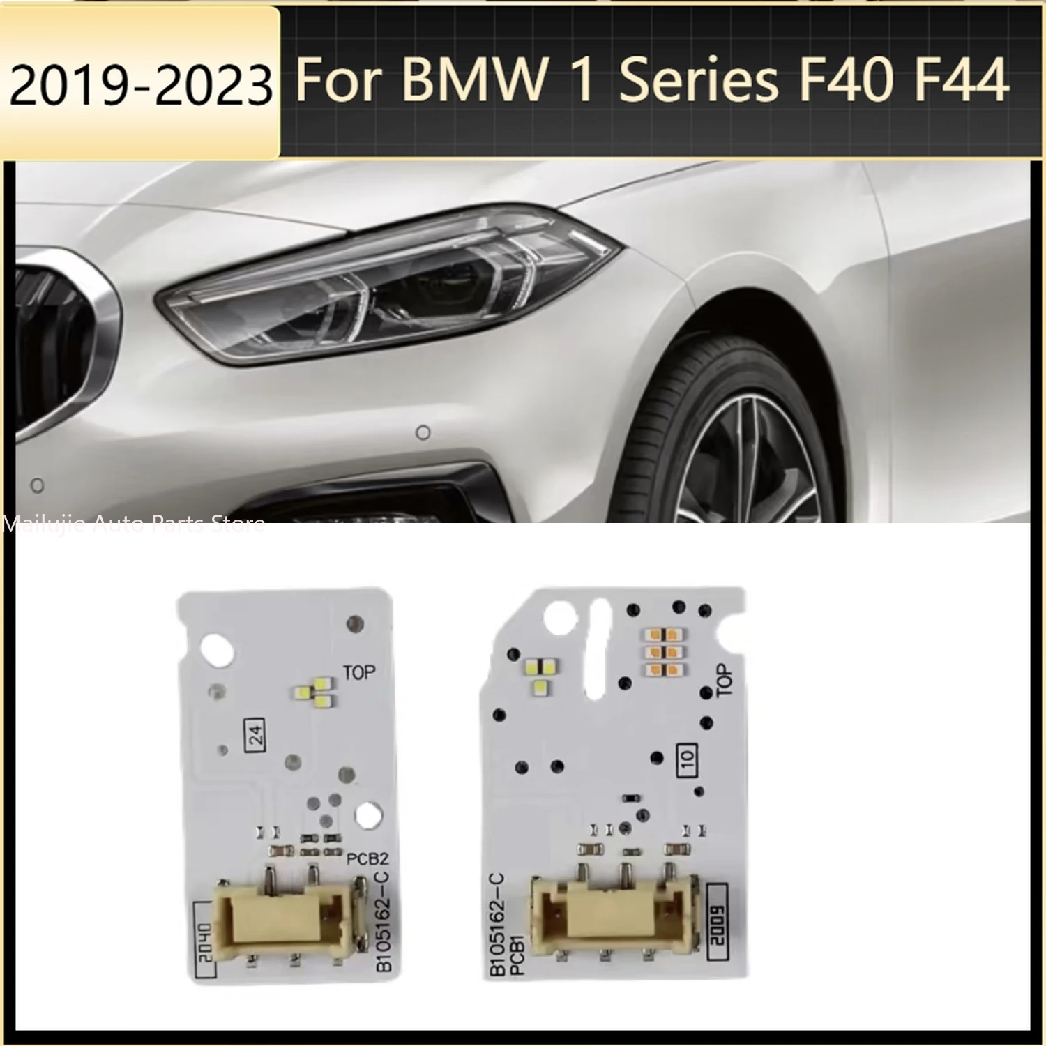 

For BMW 1 Series F40 F44 2019-2023 White Yellow Angel Eye Chip LED Headllight Chip Car Accessories OE 63119448116 63119448115