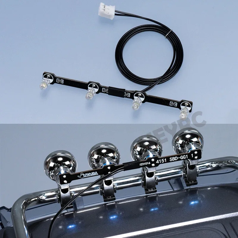 RC Truck LED Roof Spotlight PCB Board JUWUBA 5V Lighting for 1/14 Tamiya BENZ 56366 Arocs 4151 8X4 Car Accessories