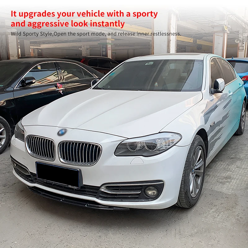 

Автомобиль для BMW 5 серии G30 G38 F10 F18 520i 528i 525i 2008-2022 Универсальный передний бампер, разделитель губ, комплект кузова, спойлер, пластина для подбородка