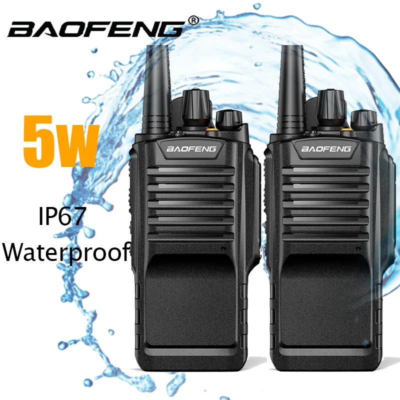 

2PCS BAOFENG BF-9700 IP67 Waterproof 8W 2800MAH High Power Walkie Talkie UHF Amateur Radio UV-9R HF Radio Transceiver Hunting