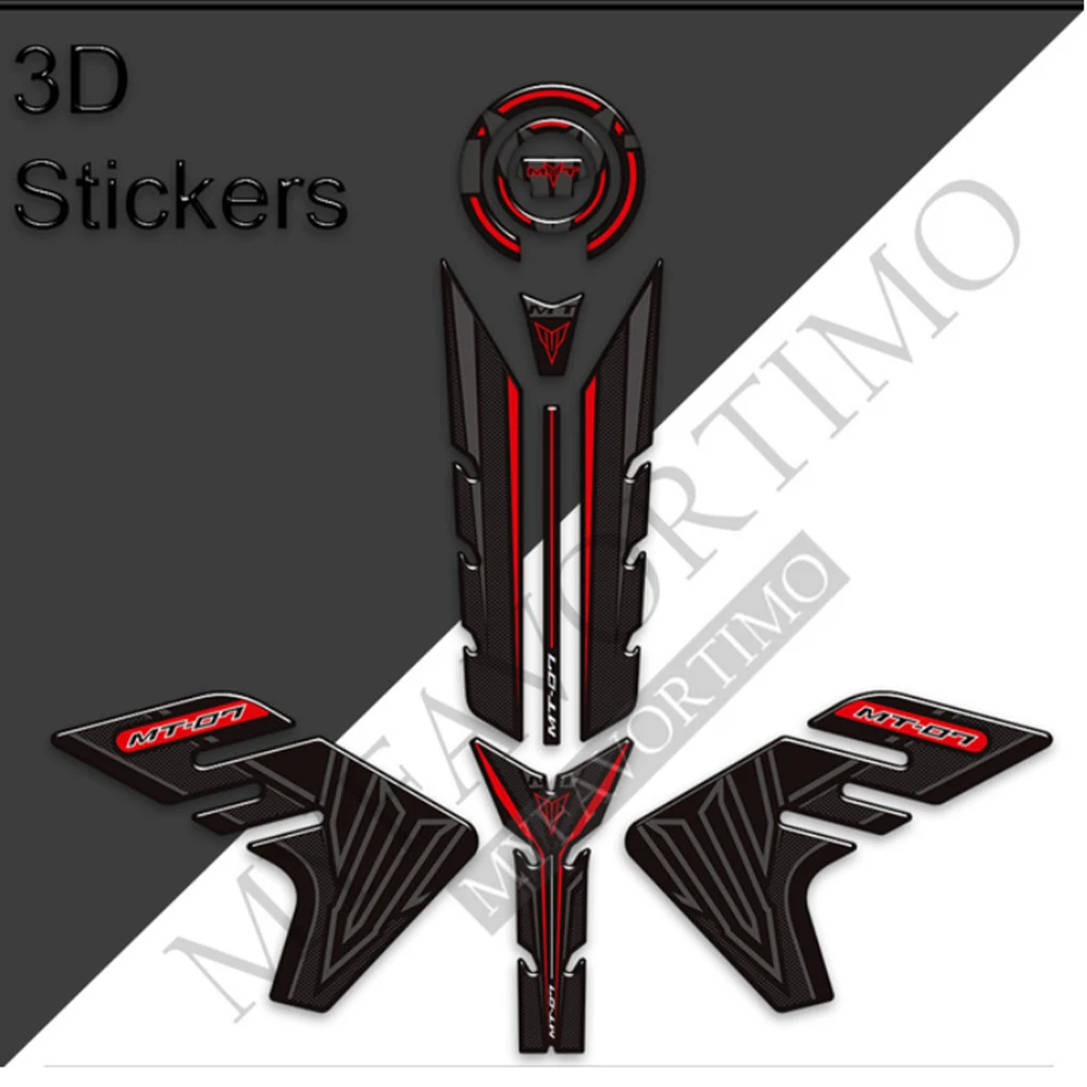 2018 2019 2020 Motorfiets Tank Pad Grips Stickers Decals Protector Gas Stookolie Kit Knie Voor Yamaha MT 07 MT 07 SP MT-07