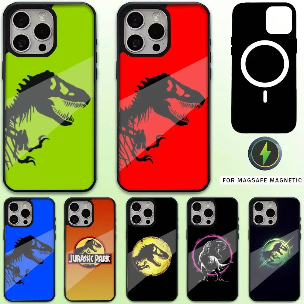 

J-Jurassic Park World Phone Case For iPhone17,16,15,14,13,12,11 Plus,Pro Max Magnetic Magsafe Wireless Charging
