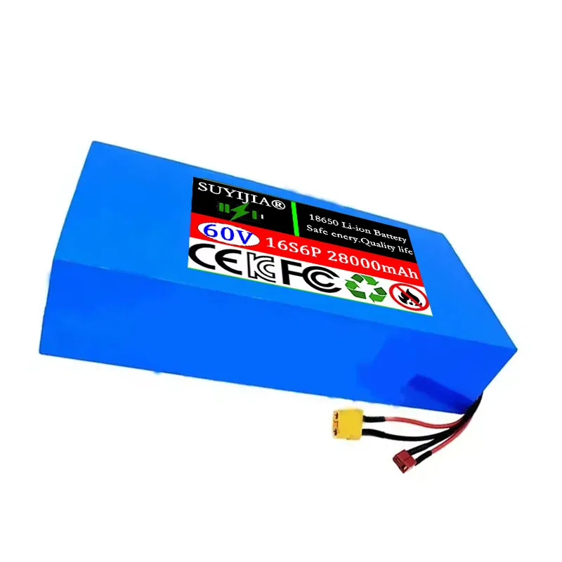 18650 16S6P 60V 28Ah 1000W High-power Lithium Battery Built-in BMSused for Electric Motorcycles Scooters and Battery Replacement