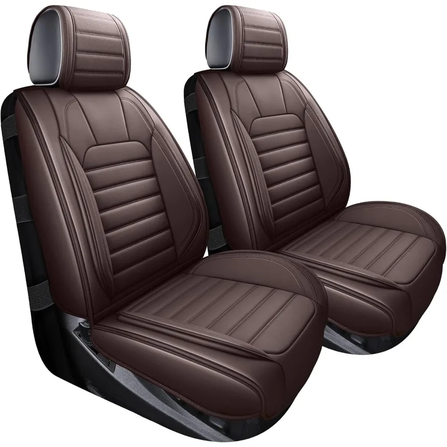 

Seat Covers Compatible with Silverado Sierra for 2007-2024 2025 1500 2500 3500 Crew Double Extended Cab Trucks Waterproof Leathe