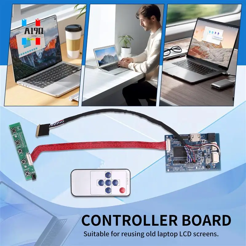 A19Q-+AV LCD Controller Board For 15.6Inch B156XW02 LP156WH2 1366X768 With Remote Control 40Pin Signal Keyboard Cable