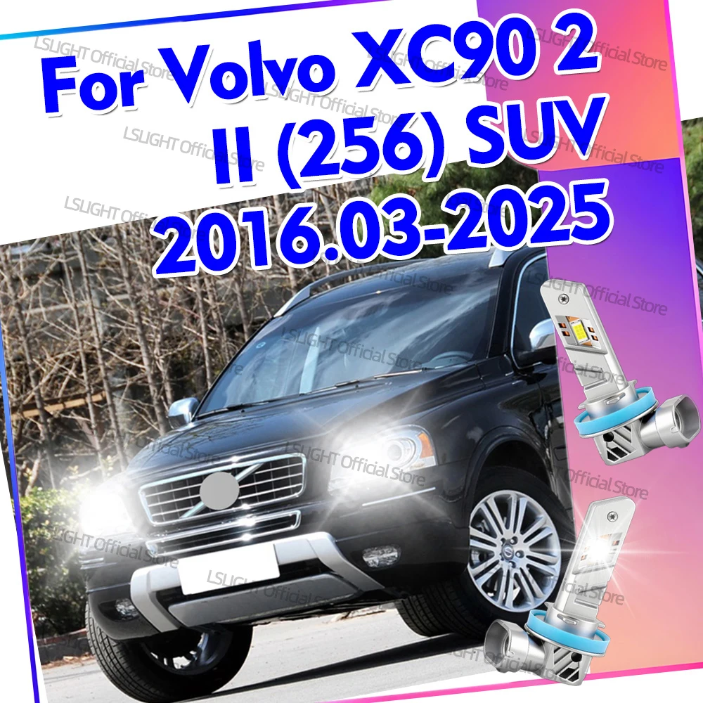 2/4x High Low Beam Headlight 6000K Head Lamp 12V For Volvo XC90 2 II (256) SUV 2016 2017 2018 2019 2020 2021 2022 2023 2024 2025