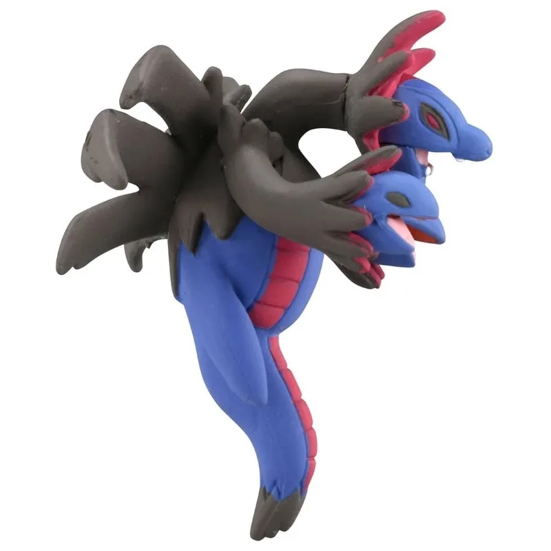 TOMY Pokemon Hydreigon model small size doll Black and White series game peripheral figure number MS-44 children's toy gift