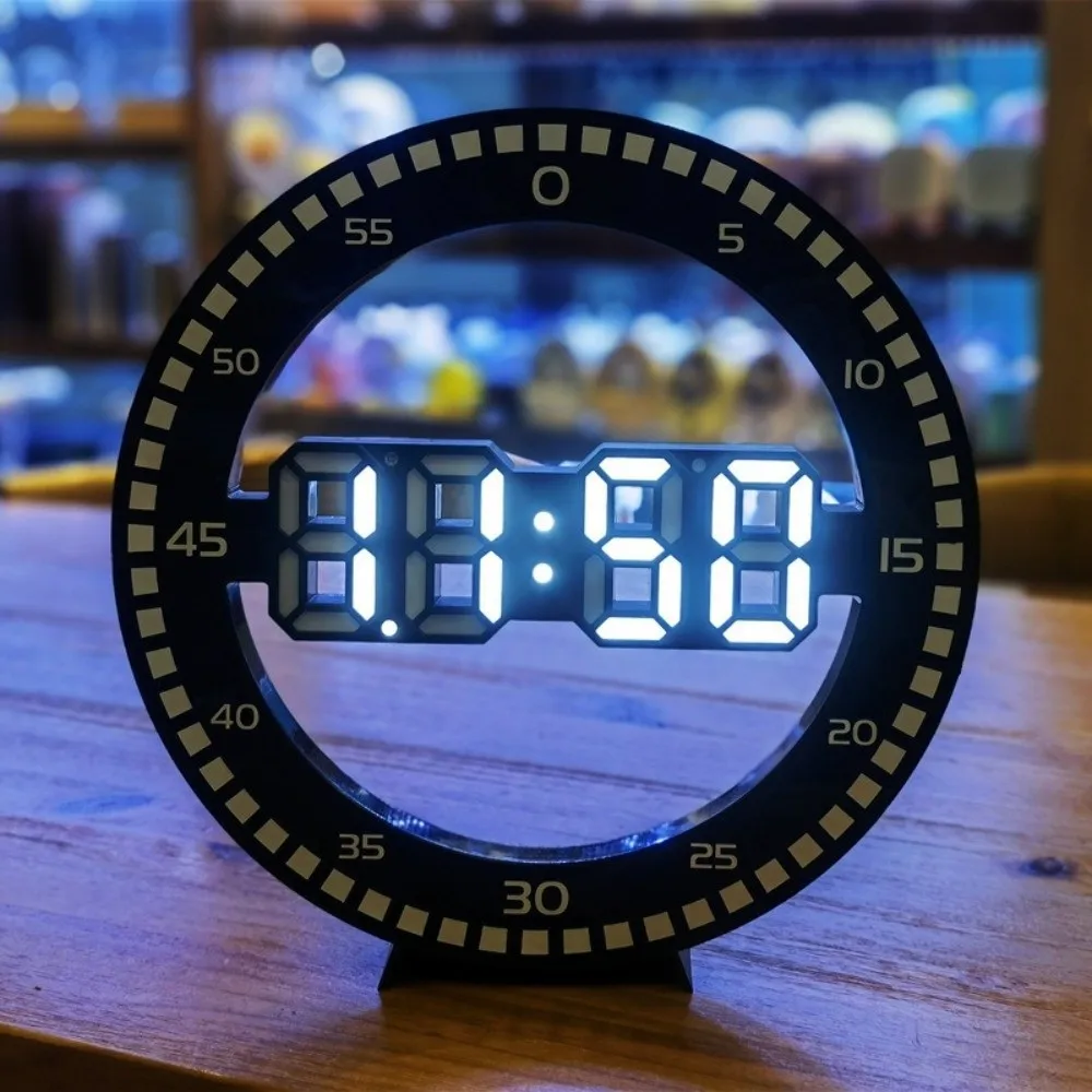 

Modern Led Digital Wall Clock Jumping Seconds Wall Mounted Luminous Wall Clock Portable Jump Second Clock Study Room