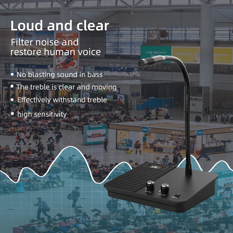 Bankintercom Zakelijke handsfree walkietalkie Tweeweg raamintercom voor bank/ziekenhuis/postkantoor