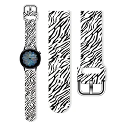 Correia impressa Zebra para Samsung Galaxy Watch, 20mm, 22mm, 40mm, 44mm, 5Pro, 45mm, pulseira substituível para 4Classic, 42mm, 46mm Band