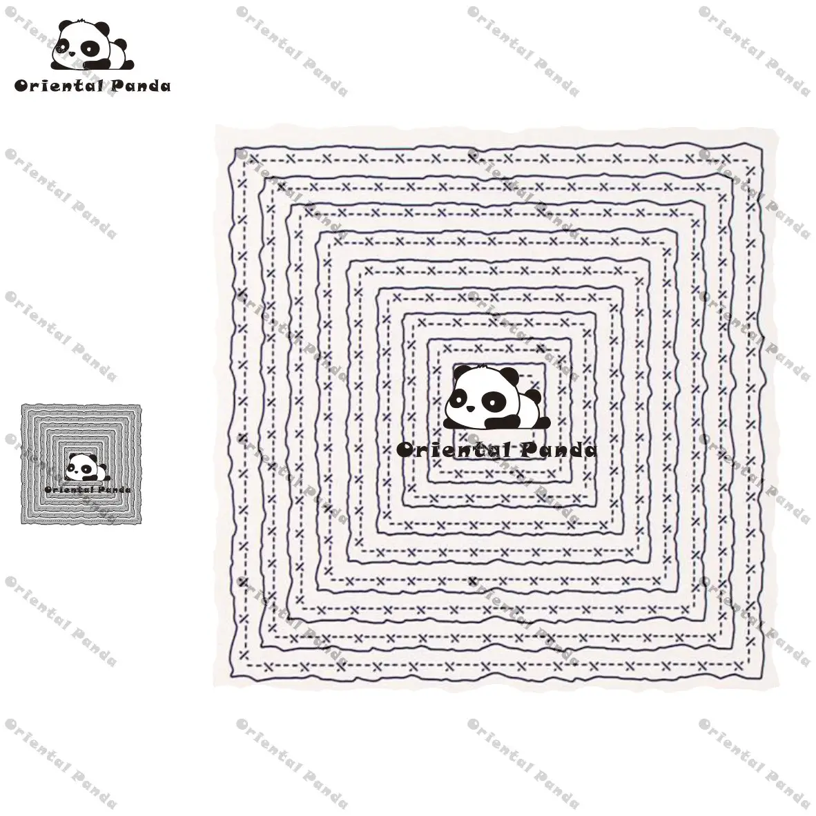 

Sewing line square cutting die 2022 metal cutting die for business card printing