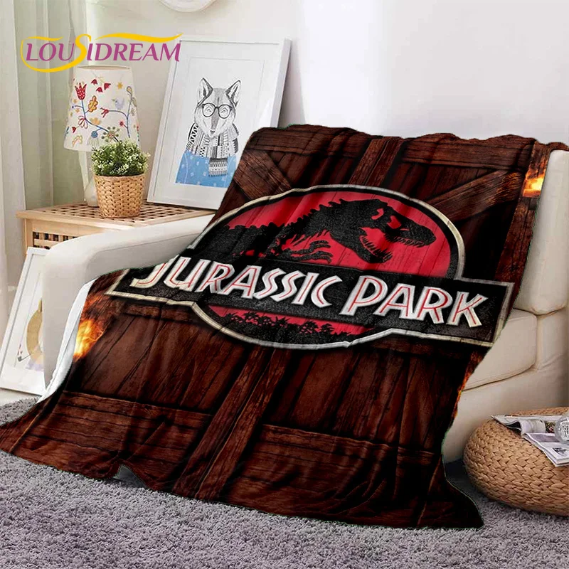 3D Cartoon Jurassic Park Dinosaur Dino Soft Flannel Blankets,Throw Blanket Comfortable Blanket for Picnic Beds Home Bedroom Kids