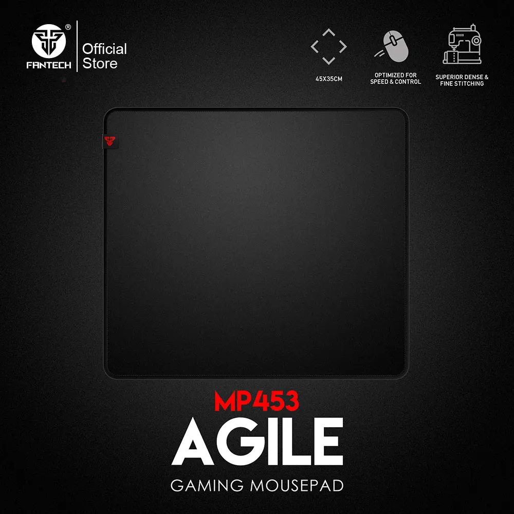 

FANTECH AGILE MP453 игровой коврик для мыши, водонепроницаемый коврик для мыши с скоростью и контролем, прочный сшитый край, большой коврик для мыши 450x350 мм
