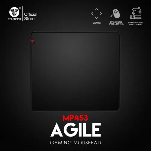 Alfombrilla de ratón para juegos FANTECH AGILE MP453, alfombrilla de ratón impermeable con Control de velocidad, borde cosido duradero, alfombrilla grande para ratones de 450x350mm