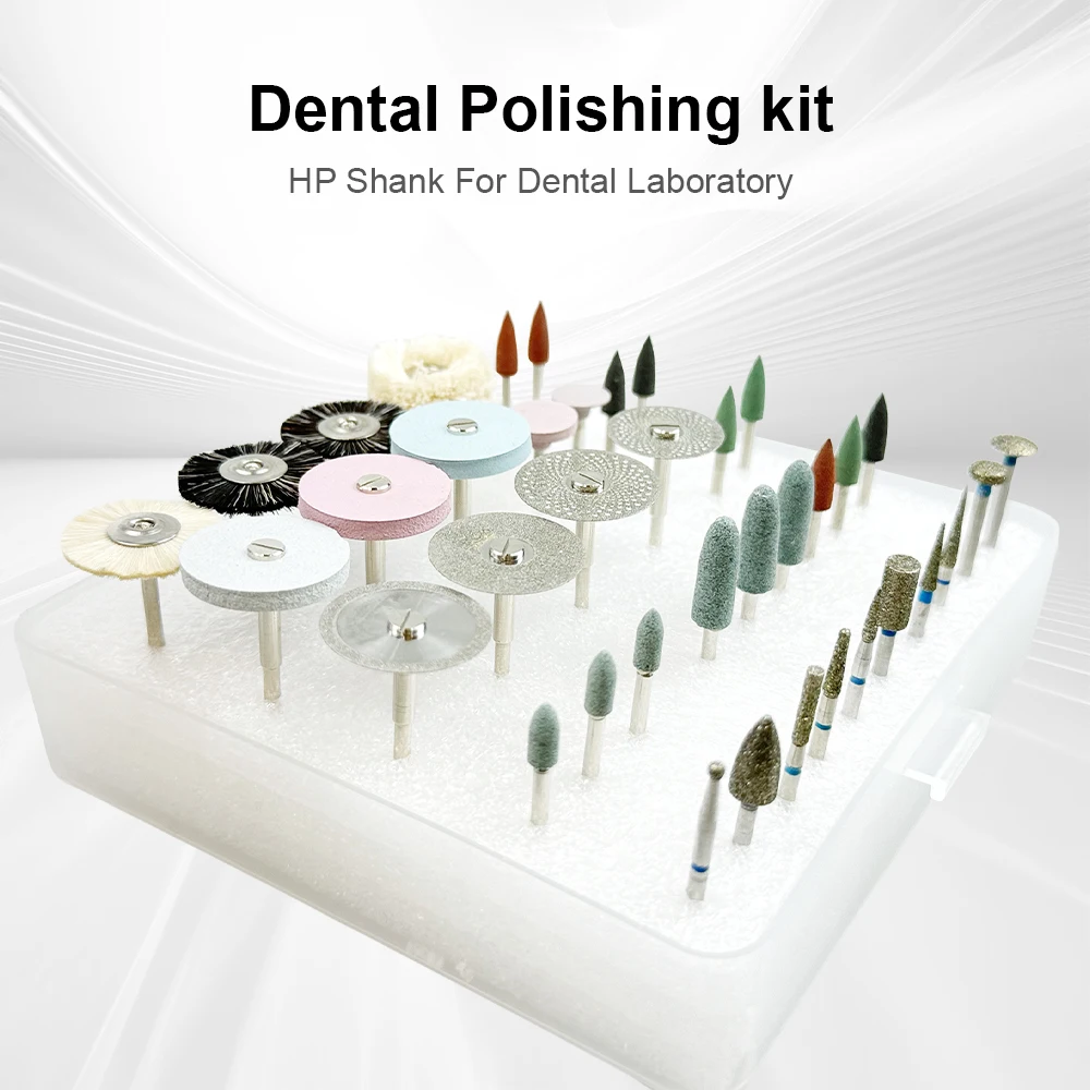 

38pcs/box Dental Lab Polishing Kit Grinding or Polish Ceramic/Porcelain Natural Teeth Dentistry Composite Set Dentist Tools New