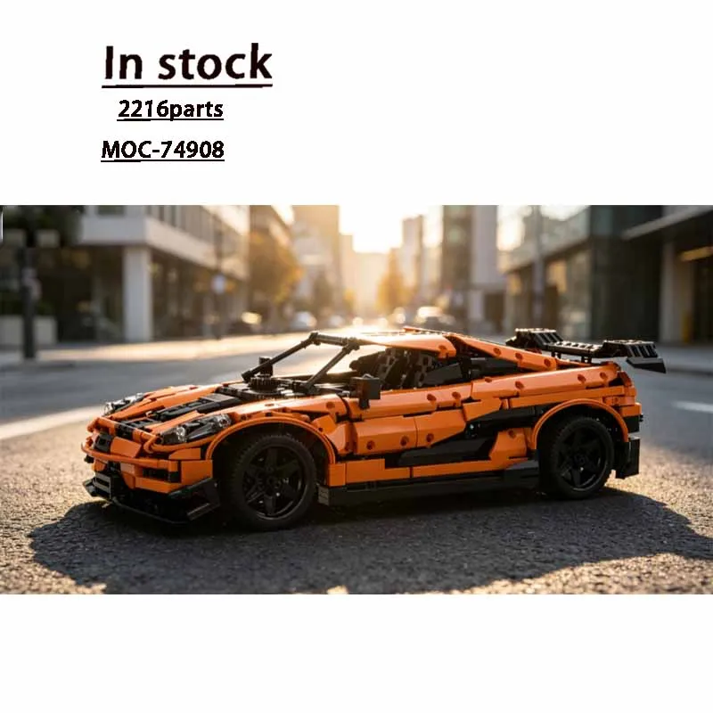 MOC-74908 Scissor Door 1:9 Supercar Assembly Stitching Building Block Model 2216 Building Block Parts MOC Kids Birthday Toy Gift
