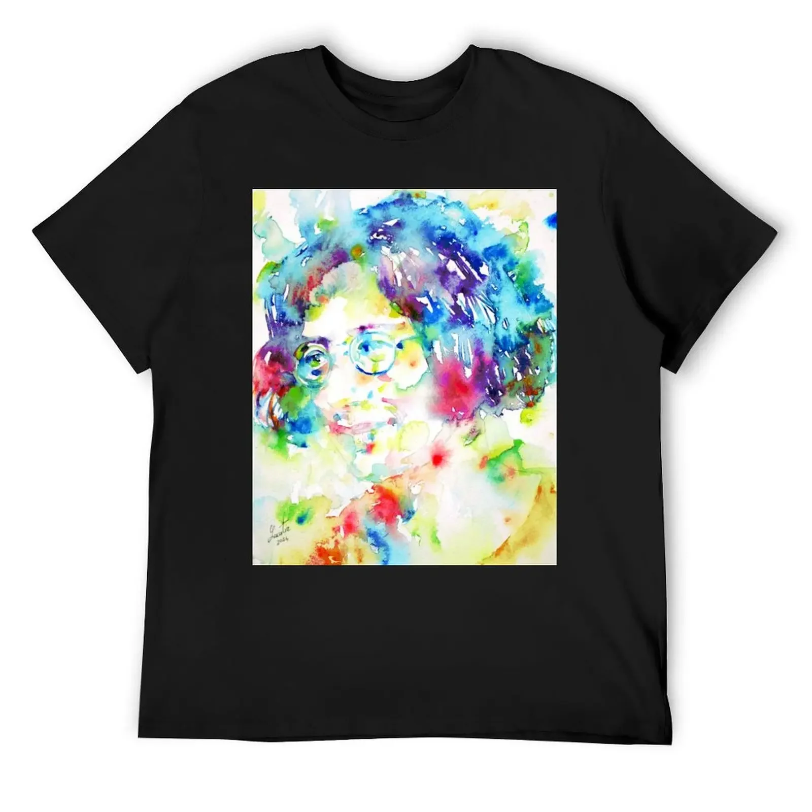 SIMONE WEIL - watercolor portrait.1 T-Shirt graphic shirts man t shirt T-shirts for men cotton