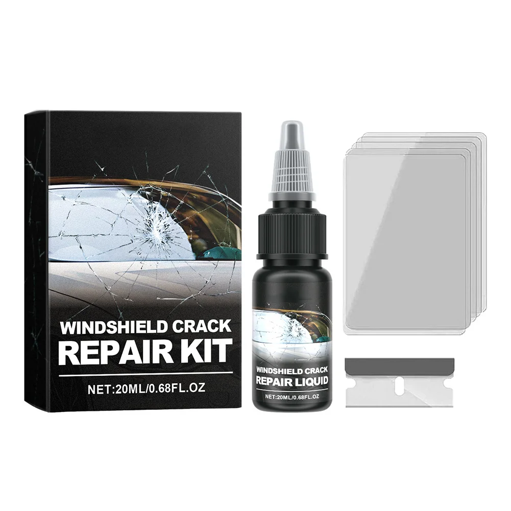 Windshield Repair Kit Automotive Glass Tool Efficient Chip and Crack Fixing Solution for All Laminated Screens