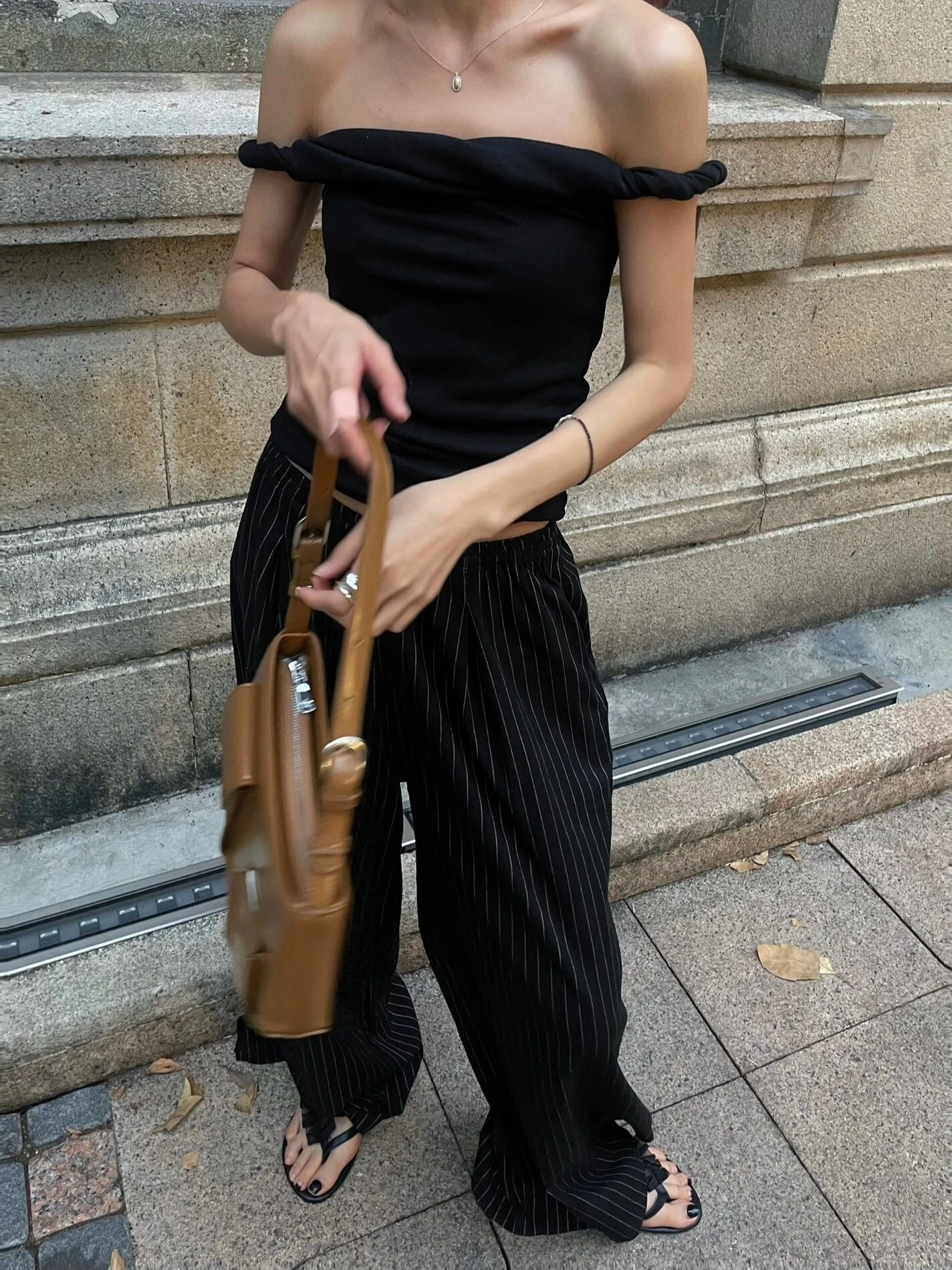 

CHEERART Designer Summer Tank Top For Woman Kink Off Shoulder Knit Top Black White Blue Fashion Knitwears Clothes 2026