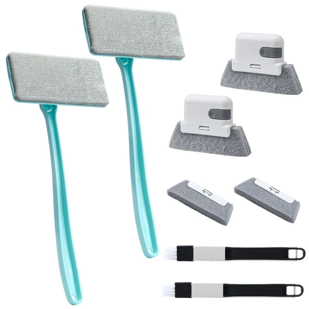 

Window Screen and Track Cleaner Kit 8 Pack with Dual Use Brushes for Cleaning Mesh Screens Window Tracks and Sofas