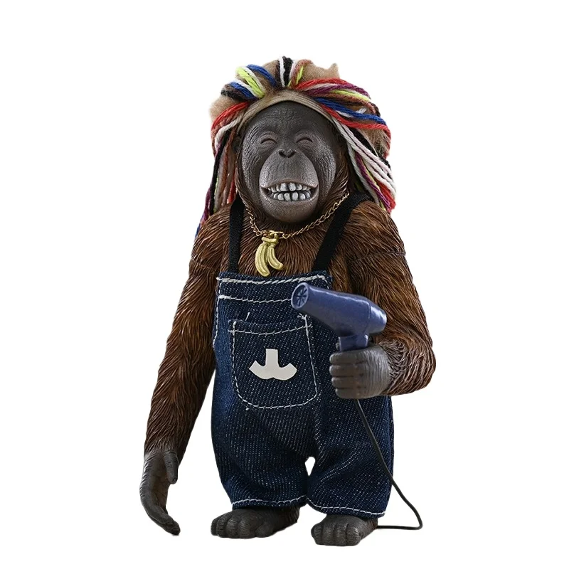 Orangutan model, gift simulation animal tide play tabletop ornament movable figure