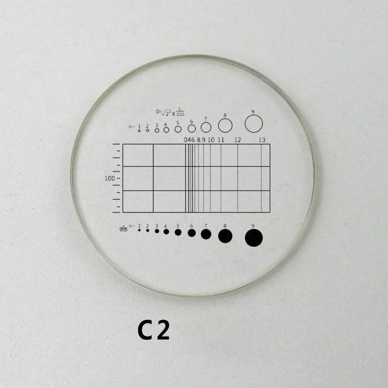 Glass 0.01mm 0.5mm 0.1mm Objective Stage Calibration Slide Grid Cross Microscope Eyepiece Micrometer Scribing Plate Microruler