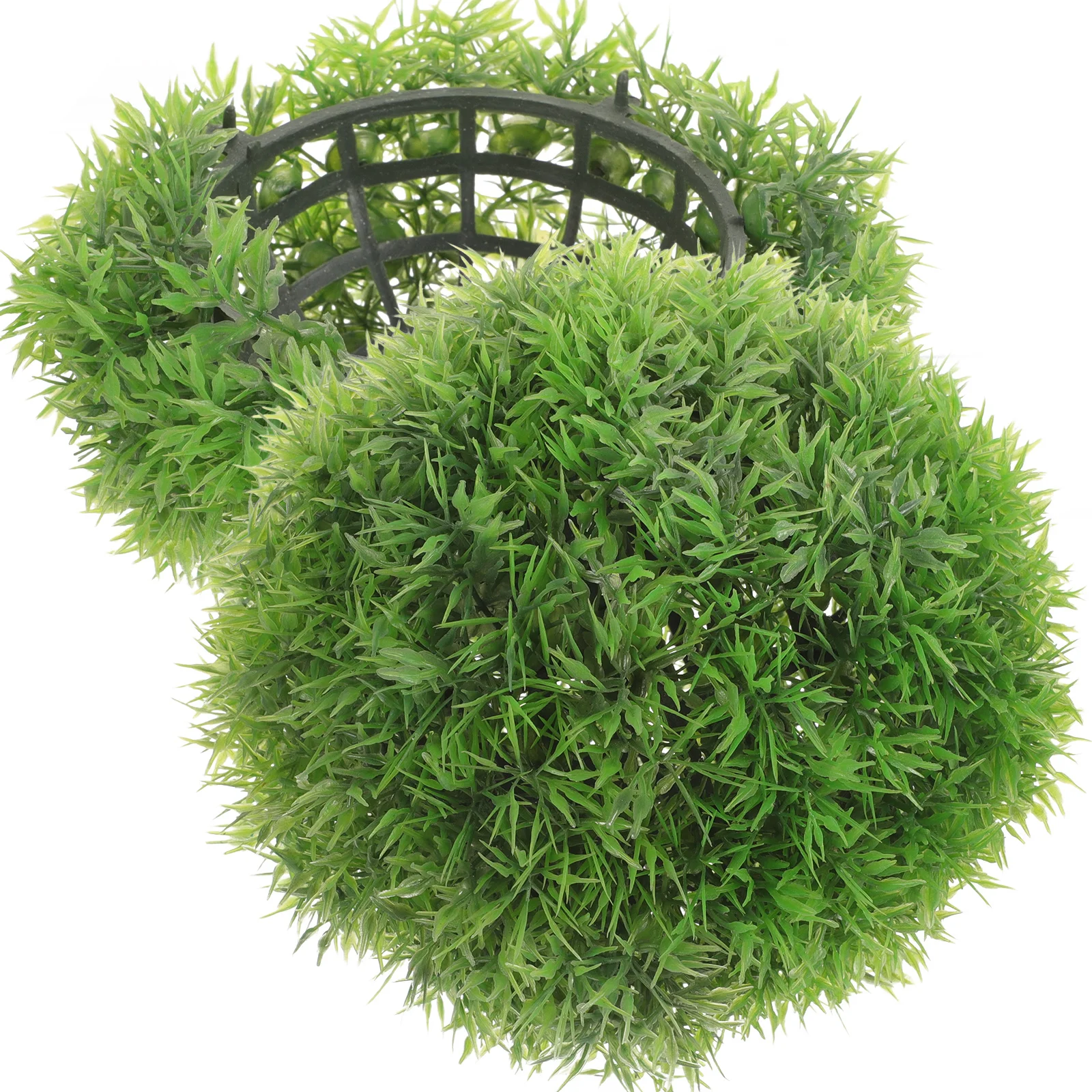 

2pcs Artificial Hanging Plant Balls Simulation Grass Ball Decorative Ceiling Ornaments For Home Indoor Outdoor Topiary Pendant