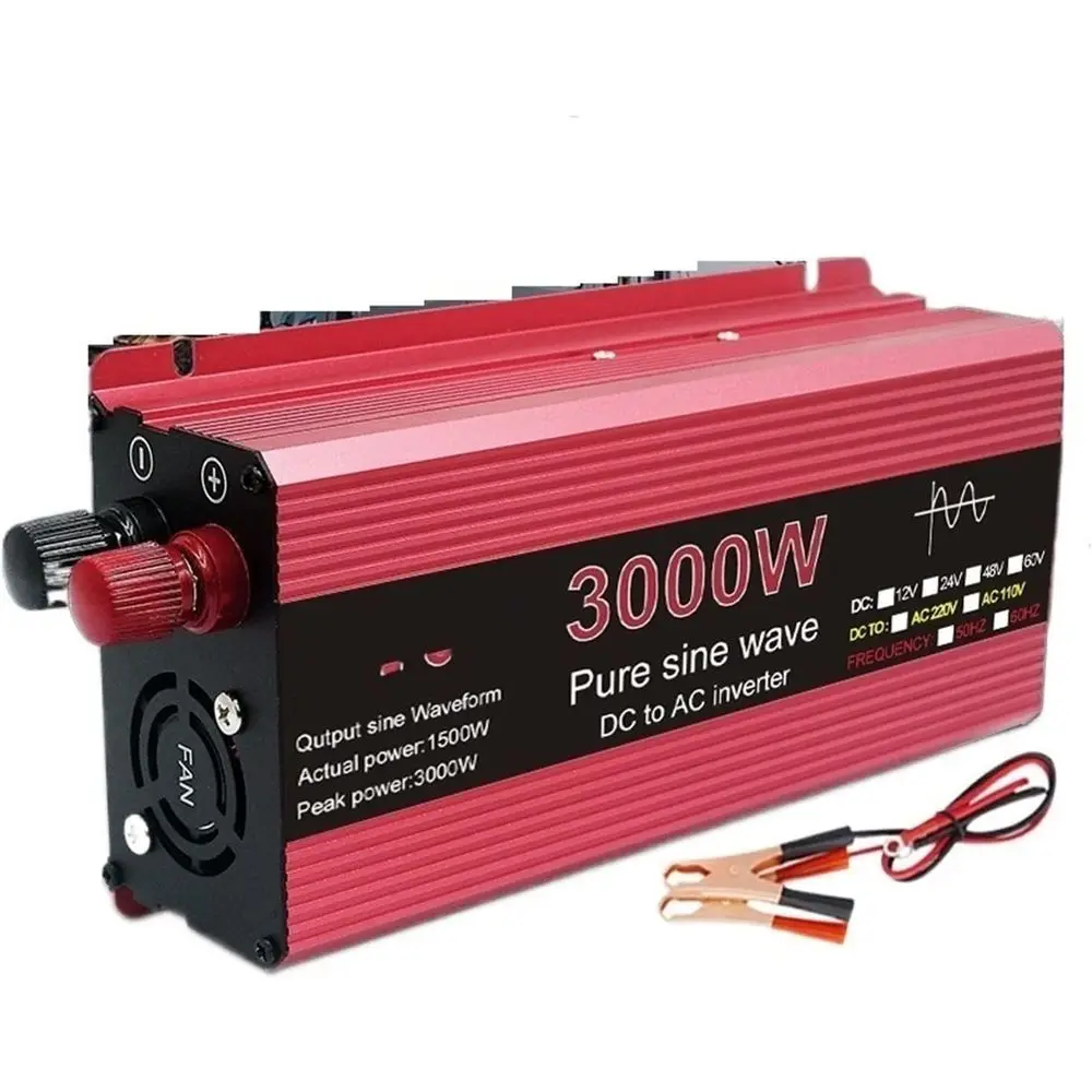 Inversor de onda sinusoidal pura de 3000 W, 12 V a 220 V, 50 Hz, opciones de salida de 2200 W-1600 W-1000 W