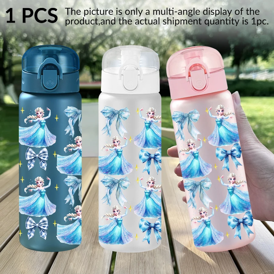 1 قطعة ديزني إلسا/القوس/نمط 26 أوقية زجاجة مياه بلاستيكية كوب رياضي كهدية عيد ميلاد/العودة إلى المدرسة