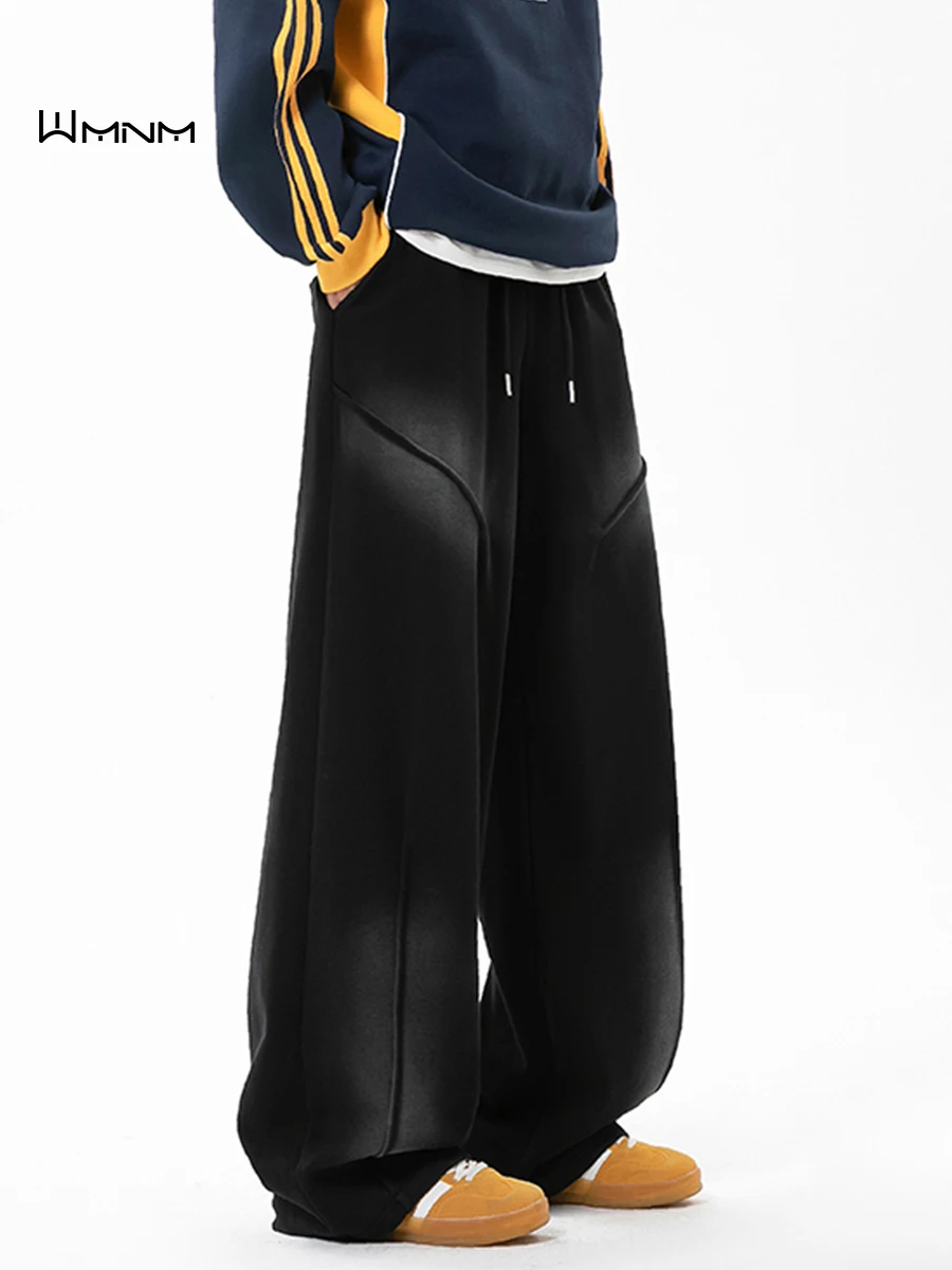 

Мужские спортивные брюки American Sle Waed adient Bend Knife: осенняя коллекция, широкие штанины, плотные, свободные, прямые