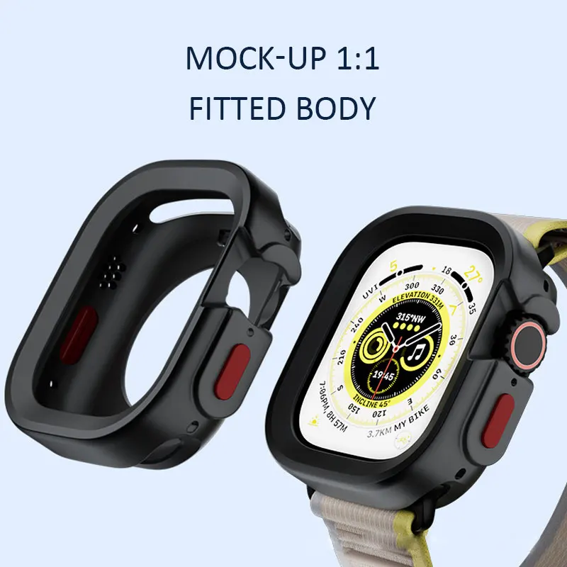 Cover For Apple Watch Ultra 2 49mm Case 41mm 45mm For iWatch Series 9 8 7 6 5 4 3 SE TPU Protective Shell Frame Drop-proof 44mm