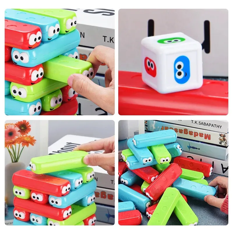 Interesting Stacking Tower Children Toy Parent-child Games Colorful Building Blocks Toys Family Party Game Props Gifts for Kids