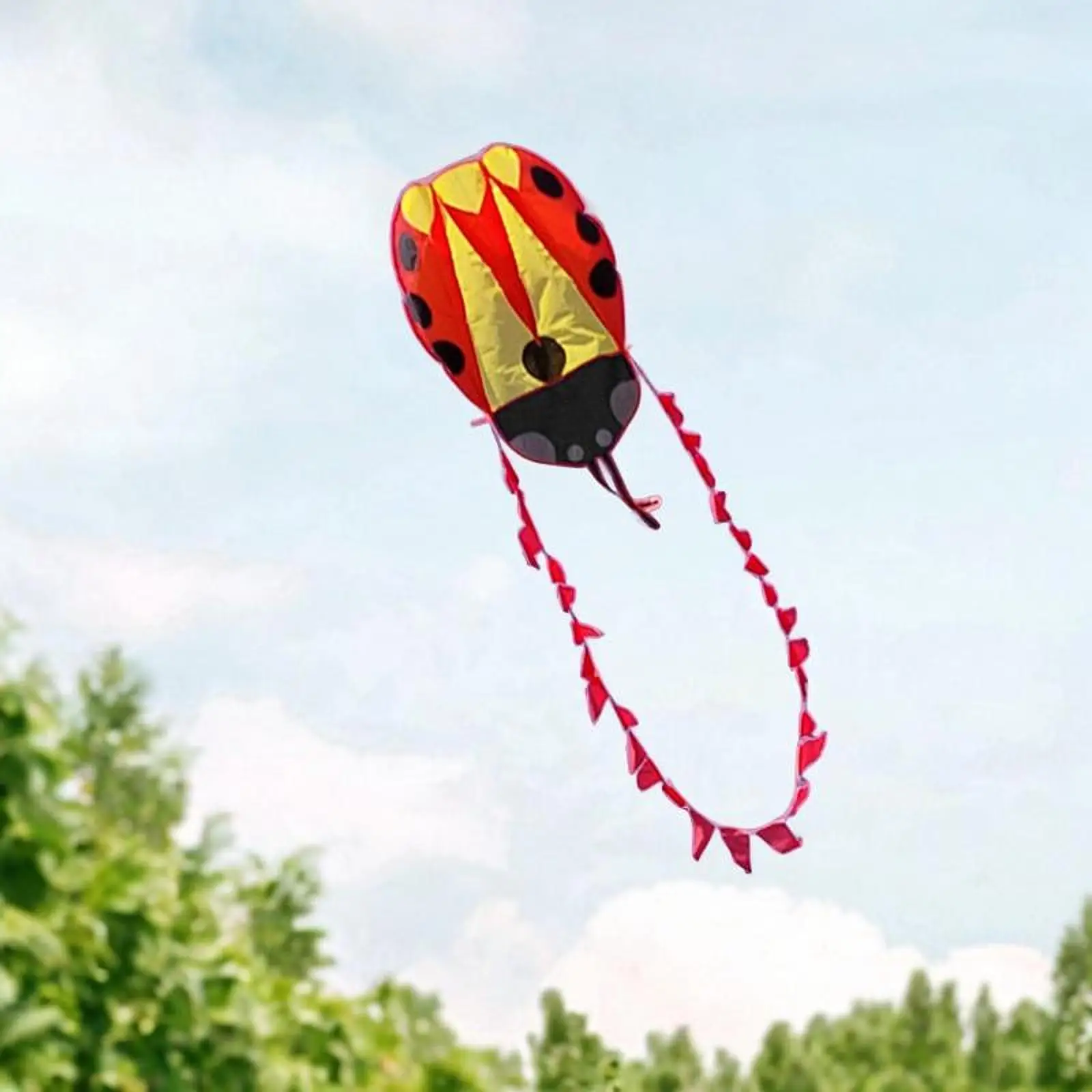 Kids Inflatable Kite with 100M Line & Tail Easy to Handle Colorful Flying Toy for Travel Beach Park Yard Birthday Gift Children